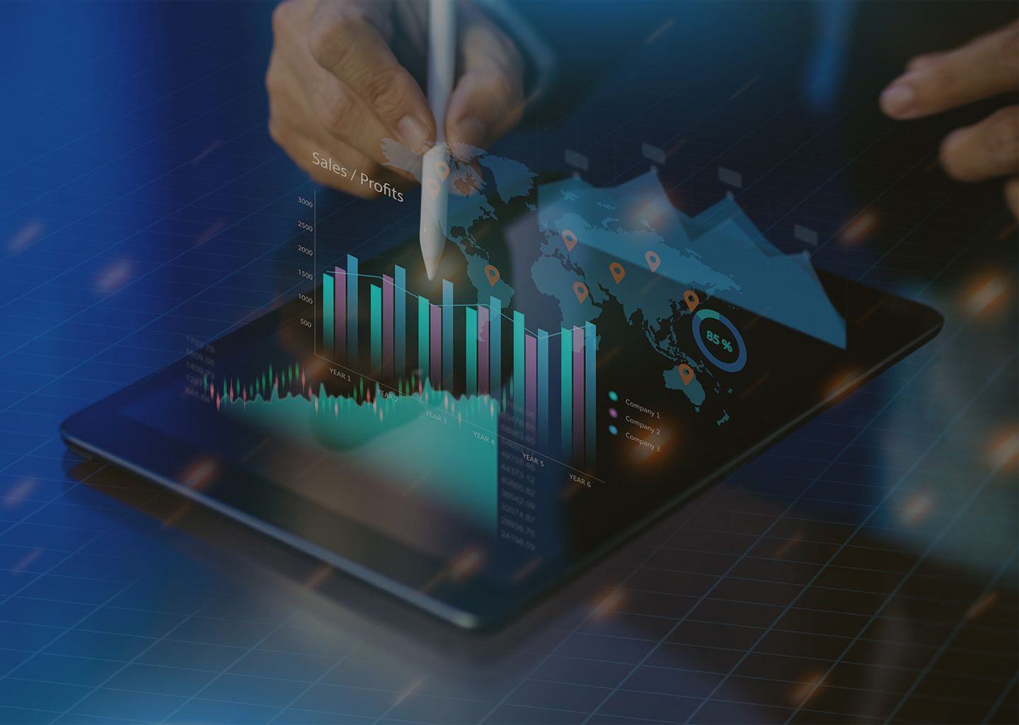 ヒーローイメージ。データ分析に基づいたデジタルメディアソルーションを提案します。